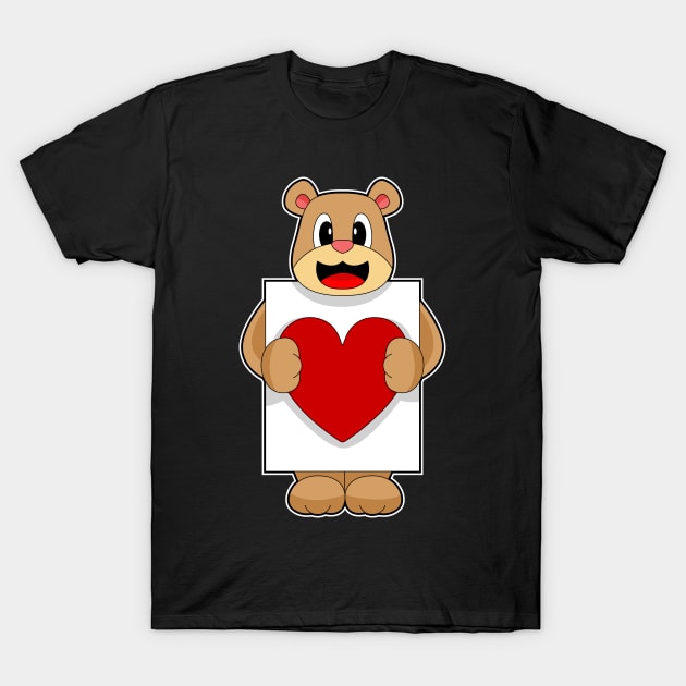 Bear Poker Poker cards Card game T-Shirt by Markus Schnabel